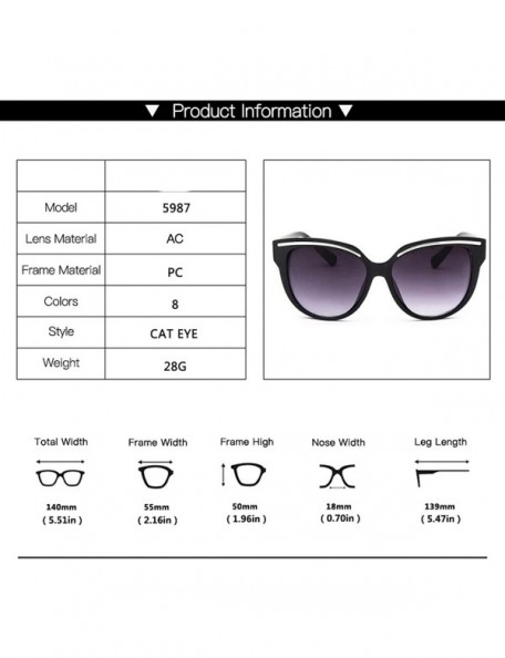 Oversized De Sunglasses 2019 Oculos Sol Feminino Women Er Vintage Cat Eye Black Clout Goggles Glasses - White - CD198AHC5LG $...