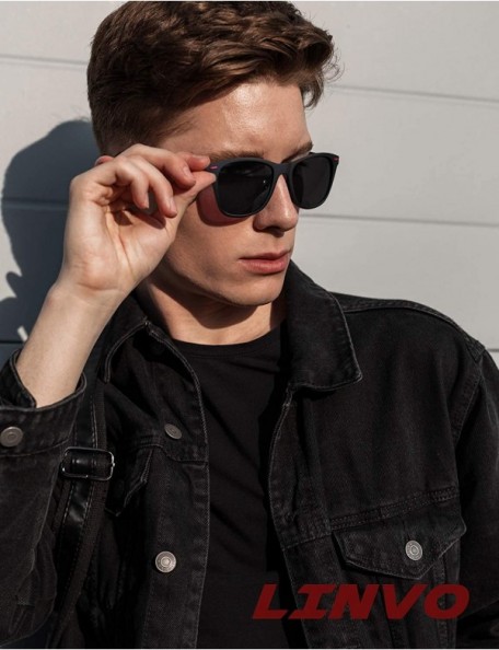 Rectangular Polarized Sunglasses for Men Driving Sun glasses Shades 80's Retro Style Brand Design Square - C518NCNAQUO $14.30