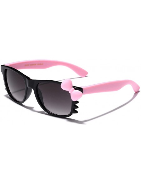 Rectangular Baby Toddler Hello Kitty Bow Tie Kids Sunglasses for Girls Boys Age up to 4 Years - Black - Pink - Pink Bow Tie -...