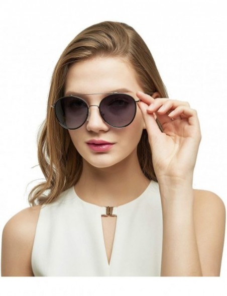 Oval Vintage Round Sunglasses for Women Men - Hippie Circle Sunglasses - UV400 Protection - CH189T34SQQ $11.07