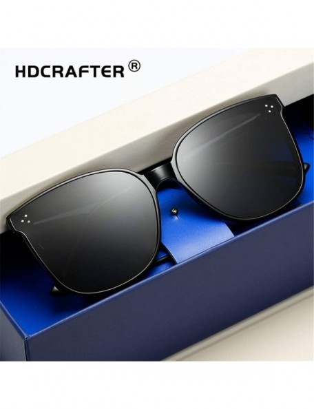 Semi-rimless Unisex Polarized Sunglasses Vintage Nylon Frame Sun Glasses For Men Women CHQJ017 - Blue - C418Y9WAUAX $21.08