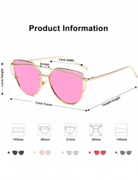 Wayfarer Cat Eye Mirrored Flat Lenses Street Fashion Metal Frame Women Sunglasses SJ1001 - CT12IF39GMD $11.25