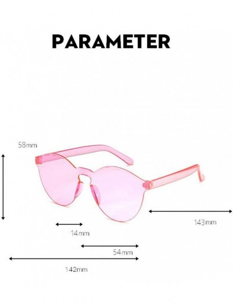 Oversized Fashion Heart Rimless Sunglasses - I - CG1908RW2AI $9.03