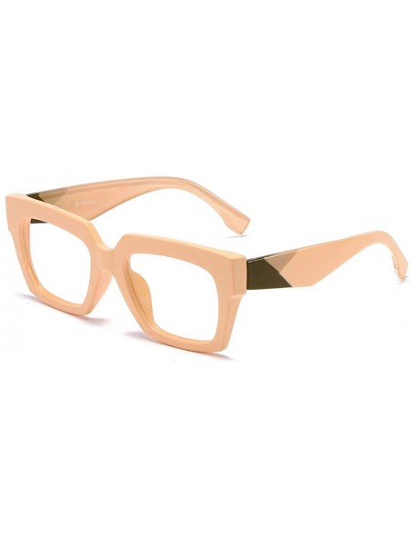 Cat Eye Anti-Blue Blocker Light Square Reading Glasses w/Leopard Arms - Anti Blue - Nude - CQ18YQWTDUR $12.08