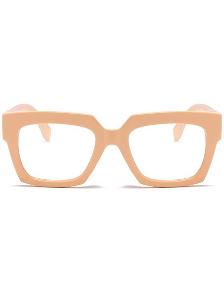 Cat Eye Anti-Blue Blocker Light Square Reading Glasses w/Leopard Arms - Anti Blue - Nude - CQ18YQWTDUR $12.08