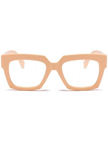 Cat Eye Anti-Blue Blocker Light Square Reading Glasses w/Leopard Arms - Anti Blue - Nude - CQ18YQWTDUR $12.08