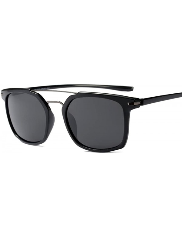 Wayfarer Men Sunglasses Polarized Classic Vintage Driving Eyewear Black Light - Black B5 - CD18DL65COX $13.61