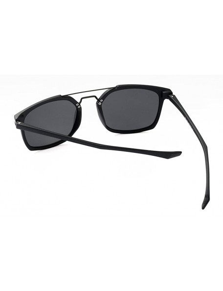 Wayfarer Men Sunglasses Polarized Classic Vintage Driving Eyewear Black Light - Black B5 - CD18DL65COX $13.61