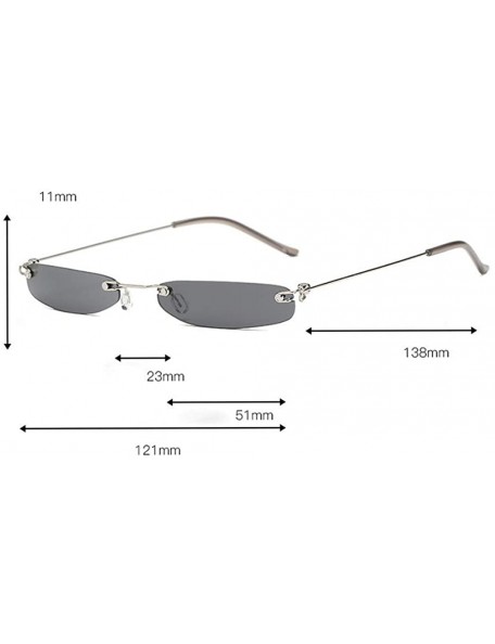 Rectangular Vintage Sunglasses Rectangular Eyewear Protection - B - C918YS7G6YI $8.08