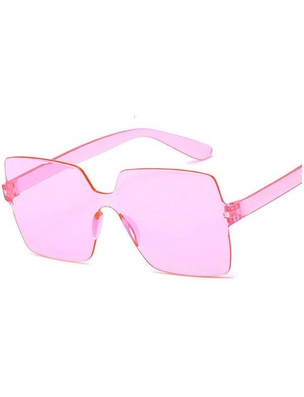 Goggle Fashion Sunglasses Women Red Yellow Square Sun Glasses Driving Shades UV400 Oculos De Sol Feminino - Pink - CH197Y6LMX...