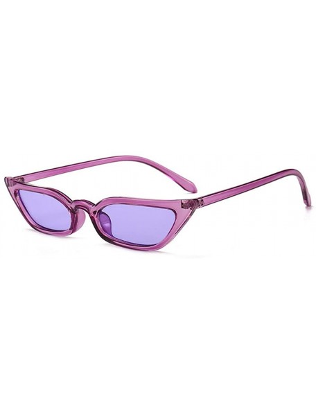 Goggle Sunglasses Fashion Cat-Eye Cool A Small Frame Glasses Sunglasses - C5 Wine Red Frame Wine Red Slice - C718TILS6A3 $12.45