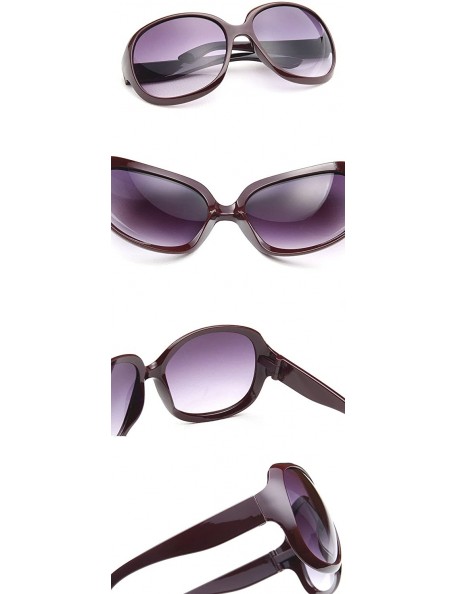 Butterfly Women's Plastic Classical Oversized Butterfly Sunglasses - Wine - CE185W87SR2 $10.75