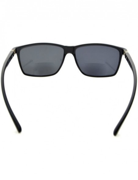 Rimless Bifocal Sunglasses with 180° Spring Hinges (Black Frame- Grey Lens +1.0) - S032-grey-lens - C917Y0E9GTA $9.59