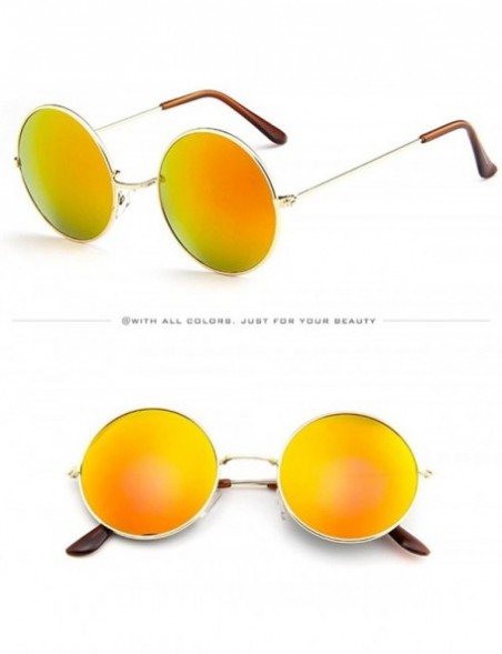 Goggle Women Vintage Glasses Unisex Fashion Circle Frame Sunglasses Eyewear - B - C118Q3RQWSO $9.02