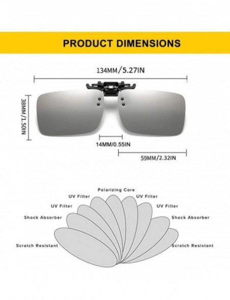 Rectangular Polarized Sunglasses Function Anti Glare Prescription - Silver - CR18DH85WQI $10.79