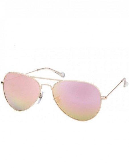 Oversized Pinglas Retro Sunglasses Women Polarized Blue Metal Frame Gradient Mirror Green - Blue - CD18YZWWWO6 $17.18