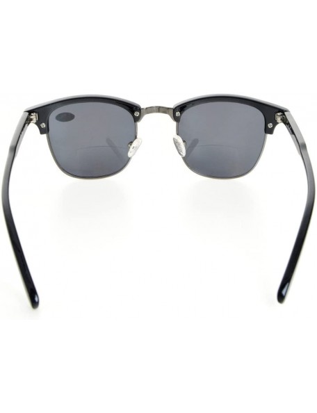 Semi-rimless Mens Bifocal Sunglasses Semi-Rimless Grey Lens +3.0 - R125-grey Lens - CB17X0EWQ5D $9.23