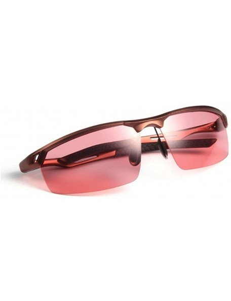 Rimless Polarized Men And Women Fishing Sunglasses Al - Mg alloy Frame Eyewear - yhl - Al Mg Frame-pink - CW12N431UX8 $11.97