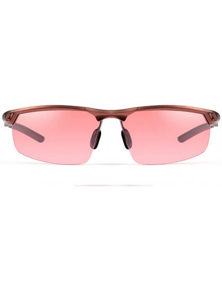 Rimless Polarized Men And Women Fishing Sunglasses Al - Mg alloy Frame Eyewear - yhl - Al Mg Frame-pink - CW12N431UX8 $11.97