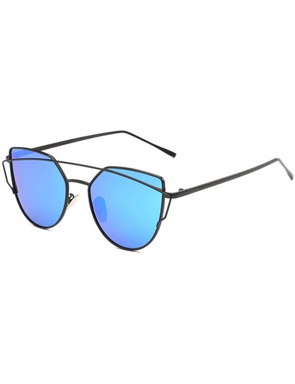 Aviator 2019 New Arrival Cat Eye Polarized Sunglasses Women Brand C4 Gold BarbiePink - C3 Black Blue - CM18YZT36UZ $12.16