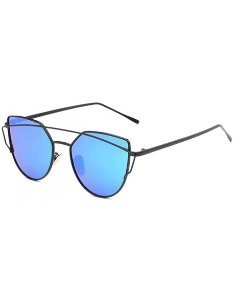 Aviator 2019 New Arrival Cat Eye Polarized Sunglasses Women Brand C4 Gold BarbiePink - C3 Black Blue - CM18YZT36UZ $12.16