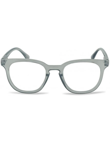 Square Semi Oversized Reading Readers Strength - Acrylic Grey - C3196MU779U $18.38