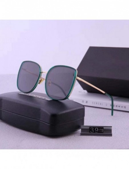 Square Polarized Sunglasses Fashion Trends Square - Powdered Tea - CQ18WZ9NLIC $31.37