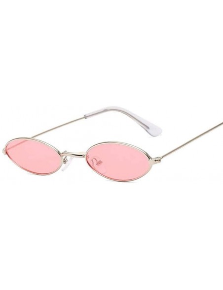 Oval Sunglasses Vintage Glasses Fashion Designer - Goldyellow - CO1999Y748S $11.70