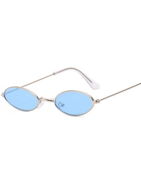 Oval Sunglasses Vintage Glasses Fashion Designer - Goldyellow - CO1999Y748S $11.70