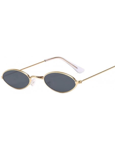 Oval Sunglasses Vintage Glasses Fashion Designer - Goldyellow - CO1999Y748S $11.70