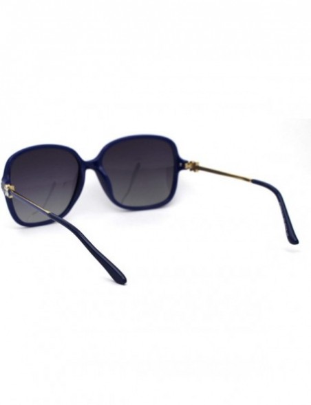 Butterfly Womens Polarized Lens Oversized Butterfly Fashion Sunglasses - Blue Smoke - CZ19280UHEQ $17.00