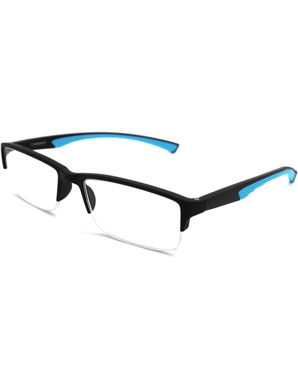 Rimless 6904 SECOND GENERATION Semi-Rimless Flexie Reading Glasses NEW - A1 Baby Blue - CE18WW7UGUQ $15.61