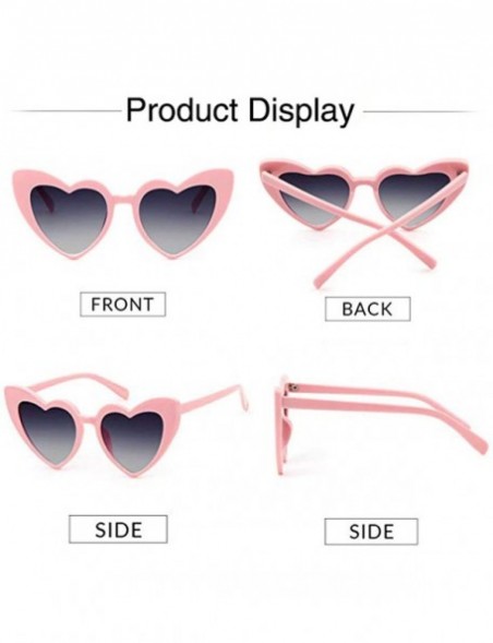 Oversized Vintage Heart Shape Sunglasses for Women - Clout Goggles Retro Love UV400 Eye Glasses Kurt Cobain - C118I0TSLQX $11.28