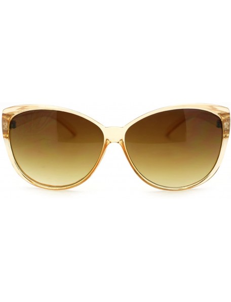 Oversized Simple Classy Sunglasses Womens Oversized Cateye Butterly - Beige - C411P9CJJE9 $10.23