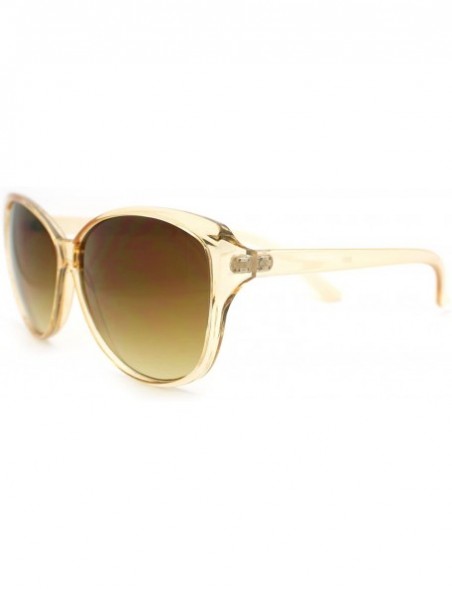 Oversized Simple Classy Sunglasses Womens Oversized Cateye Butterly - Beige - C411P9CJJE9 $10.23