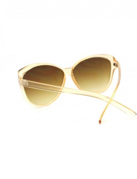 Oversized Simple Classy Sunglasses Womens Oversized Cateye Butterly - Beige - C411P9CJJE9 $10.23