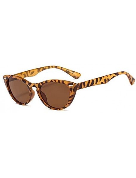 Cat Eye Retro Cat Eye Sunglasses for Women Plastic Frame Mirrored Lens (Style D) - CL196IK5IU5 $11.66