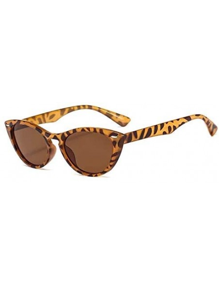 Cat Eye Retro Cat Eye Sunglasses for Women Plastic Frame Mirrored Lens (Style D) - CL196IK5IU5 $11.66