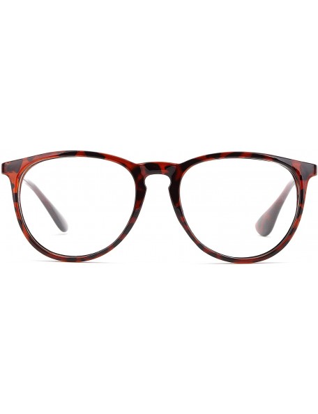 Round Unisex Erika Style Spring Hinge High Fashion Clear Lens Glasses - Tortoise/Gold - CV11G6GRKQL $9.85