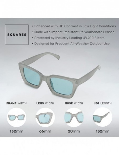 Square Designer Square Women's Sunglasses - Trendy Womens Fashion Glasses with UV Sun Protection - CV18EMH8QO8 $7.29