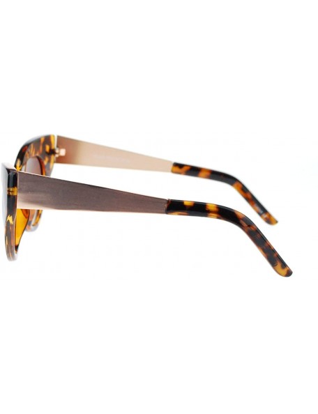 Cat Eye Trendy Runway Fashion Thick Plastic Narrow Cat Eye Sunglasses - Tortoise (Brown) - CX11YNNJ4KJ $12.07