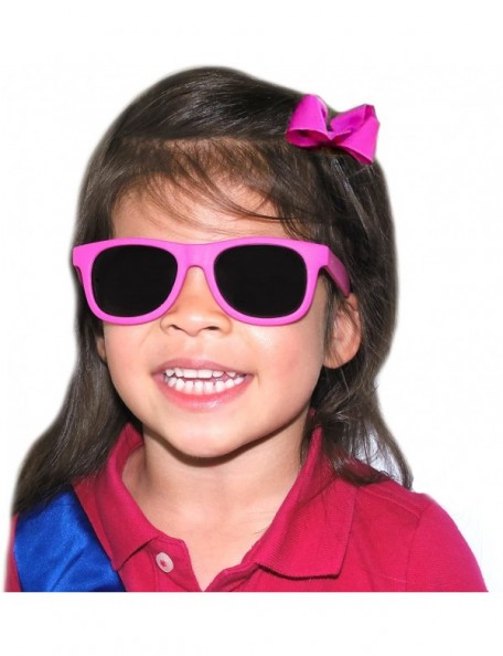 Wayfarer Vintage 2 Pack - Baby - Toddler's First Sunglasses for Ages 1-2 Years - Hot Pink and Fuchsia - C918E4D4L29 $9.10