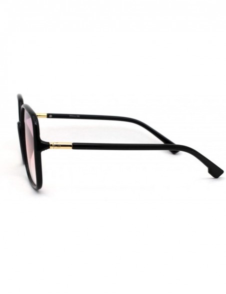 Square Womens Mod Rectangular Oversize Butterfly Sunglasses - Black Purple Pink - CK18Z0INTD9 $13.86