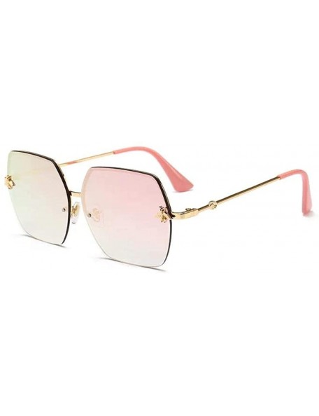 Square Sunglasses square sunglasses frame metal sunglasses small bee marine film sun Europe and the United States women - CA1...