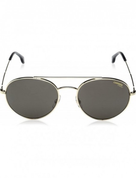 Sport Men's Round Sunglasses - Gold/Gray Blue - CN12O11E3D1 $36.38