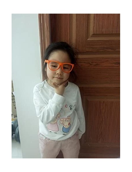 Rectangular Kids Clear Lens Colored Glasses Protect Child's Eyes from UVB UVA - Turquiose - CC18GGG50KX $8.19