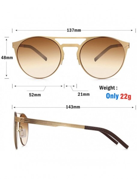 Round Circle Sunglasses Womens Gradient Protection - Gold - CC18SU563ZU $11.82