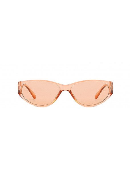 Oversized Retro Sunglasses for Women PC Resin UV400 Sunglasses - Brown - C718SASD9XS $15.85