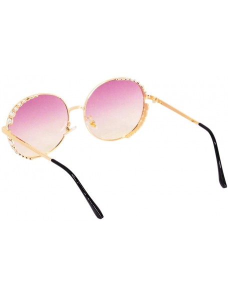 Square Round Vintage Sunglasses Rhinestone Decoration Sun Glasses for Women - Y-18 - CH198W5809W $13.23