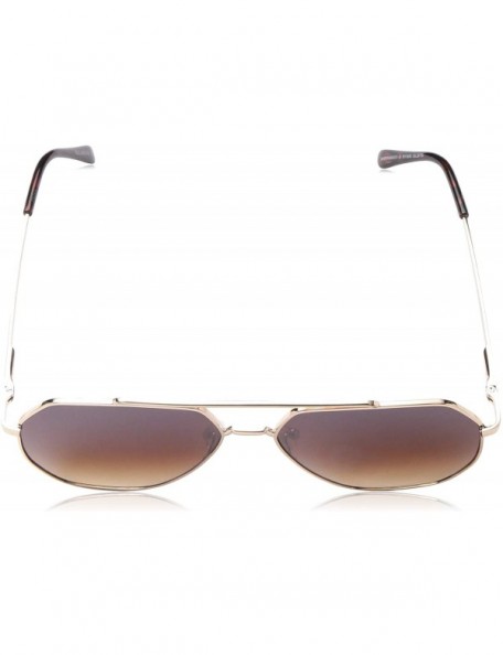 Shield Men's R1500 Geometric Metal Aviator Sunglasses with 100% UV Protection- 60 mm - Gold/Tortoise - CS18NGAEOO3 $33.81